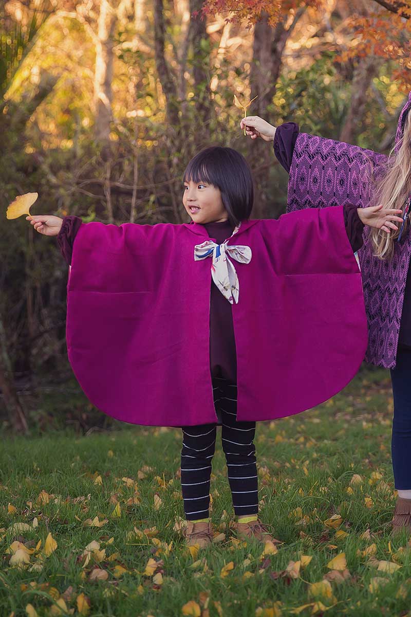 Purple cape hotsell coat